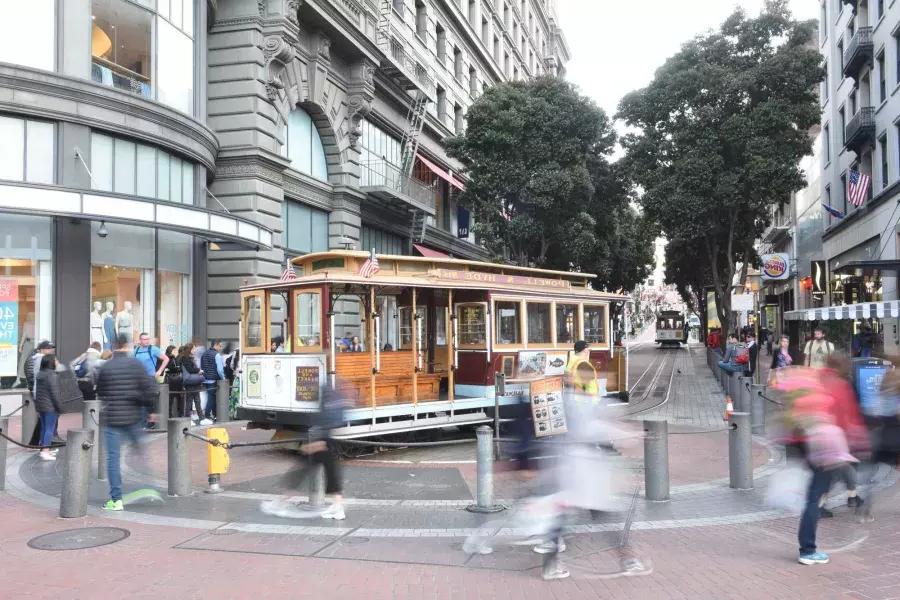 到贝博体彩appcable car is manually转at the cable car转圜,鲍威尔.